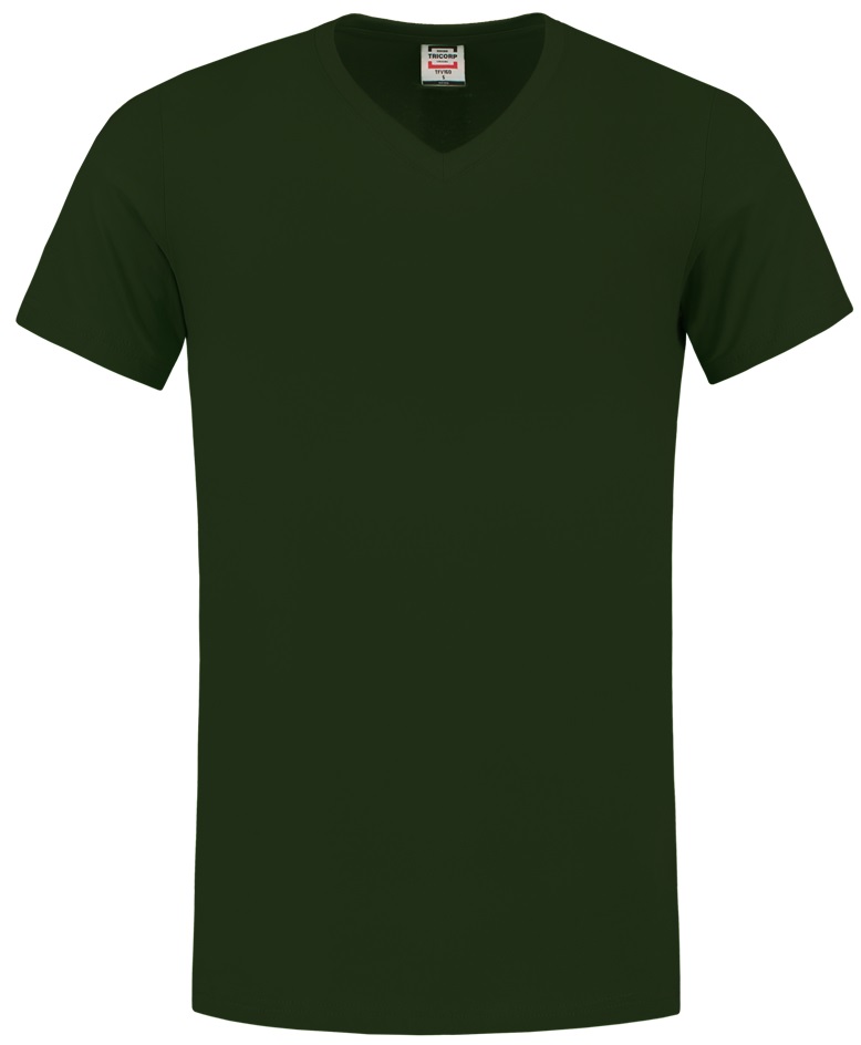 TRICORP-Jobwear, T-Shirts, V-Ausschnitt, Slim Fit, 160 g/m², bottlegreen