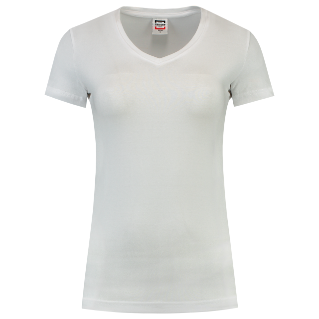 TRICORP-Jobwear, Damen-T-Shirts, V-Ausschnitt, 190 g/m², weiß
