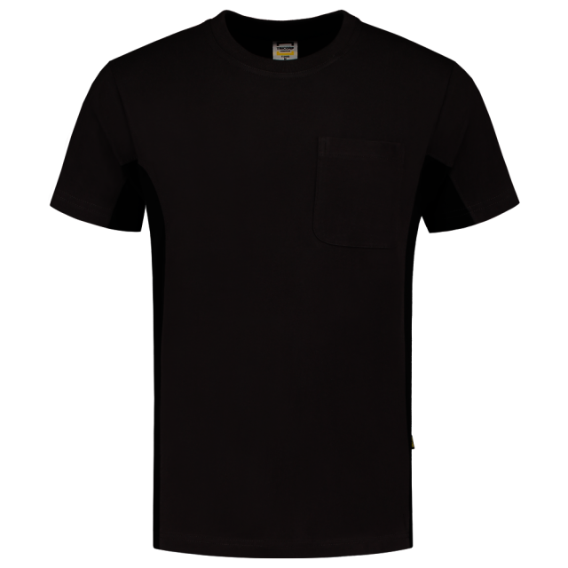 TRICORP-Jobwear, T-Shirt, mit Brusttasche, Bicolor, 190 g/m², darkgrey-black