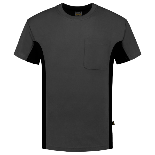 TRICORP-Jobwear, T-Shirt, mit Brusttasche, Bicolor, 190 g/m², grey-black


