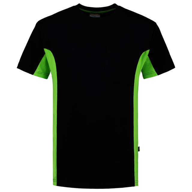 TRICORP-Jobwear, T-Shirt, mit Brusttasche, Bicolor, 190 g/m², navy-lime