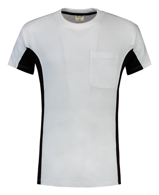 TRICORP-Jobwear, T-Shirt, mit Brusttasche, Bicolor, 190 g/m², white-darkgrey


