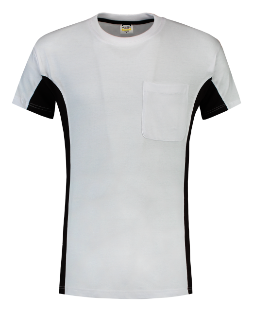 TRICORP-Jobwear, T-Shirt, mit Brusttasche, Bicolor, 190 g/m², white-darkgrey