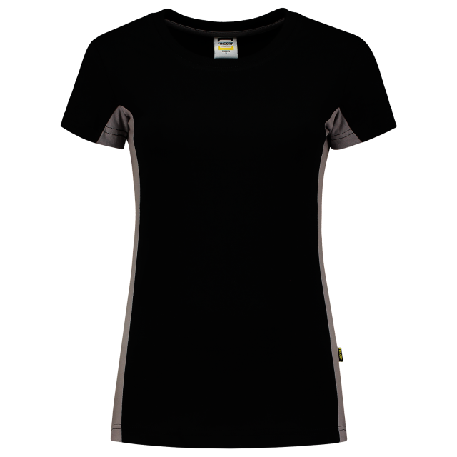 TRICORP-Jobwear, Damen-T-Shirt, Bicolor, 190 g/m², black-grey


