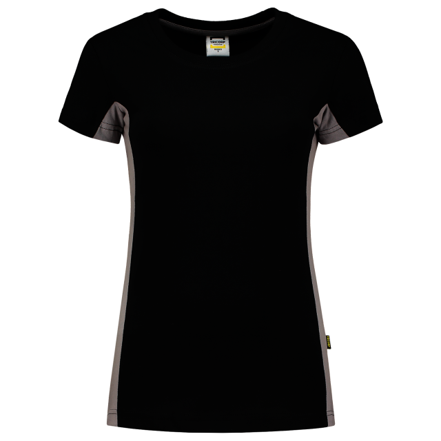 TRICORP-Jobwear, Damen-T-Shirt, Bicolor, 190 g/m², black-grey