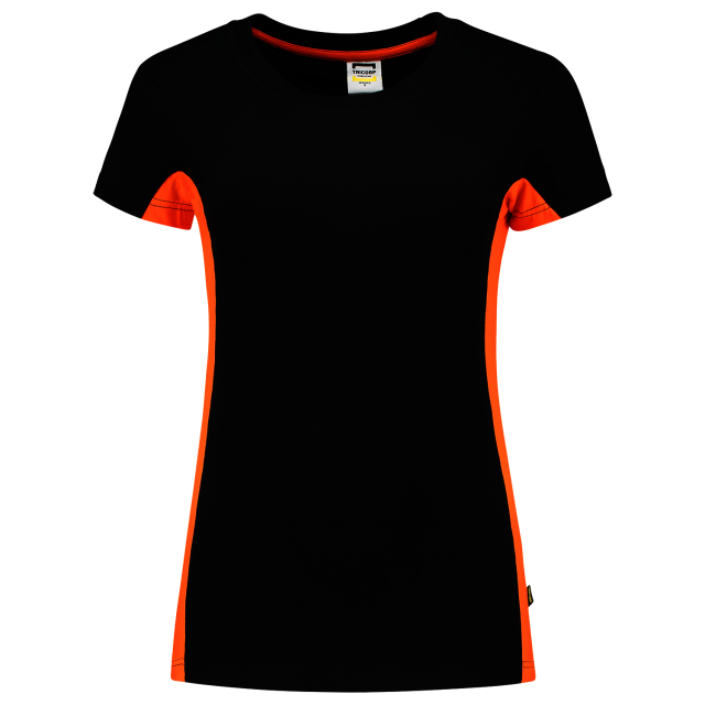 TRICORP-Jobwear, Damen-T-Shirt, Bicolor, 190 g/m², black-orange