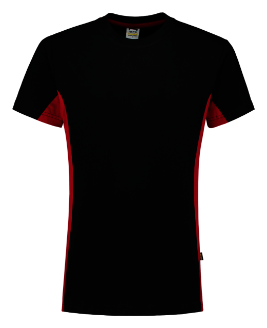 TRICORP-Jobwear, T-Shirt, Bicolor, 190 g/m², black-red