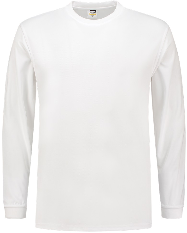 TRICORP-Jobwear, T-Shirt, Basic Fit, UV-Schutz Cooldry, Langarm, 180 g/m², weiß