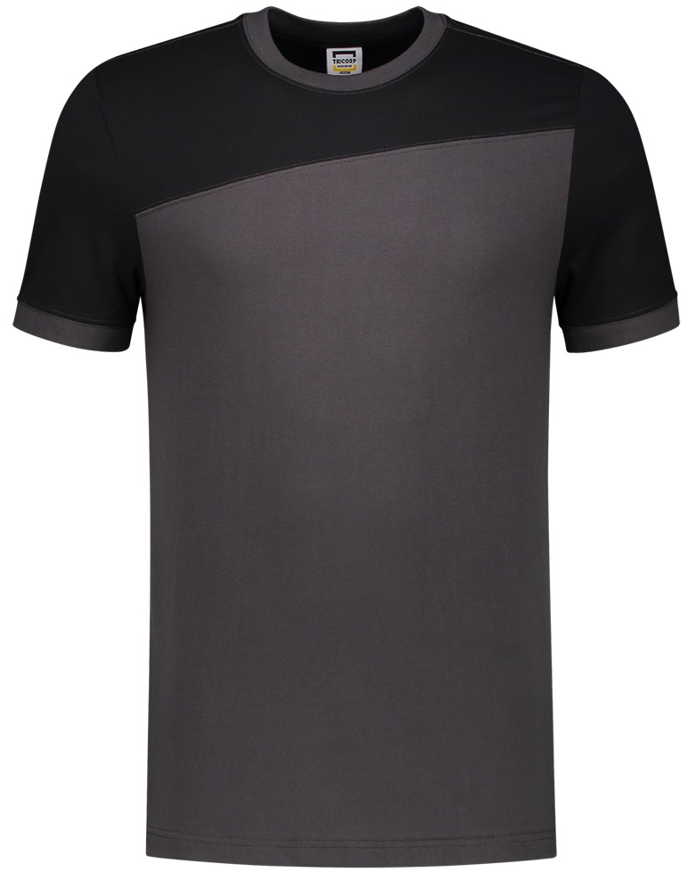 TRICORP-Jobwear, T-Shirt, Basic Fit, Bicolor, Kurzarm, 190 g/m², darkgrey-black