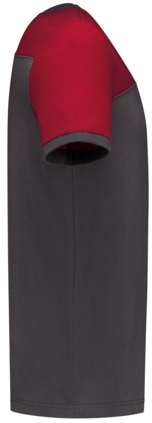 TRICORP-Jobwear, T-Shirt, Basic Fit, Bicolor, Kurzarm, 190 g/m², darkgrey-red