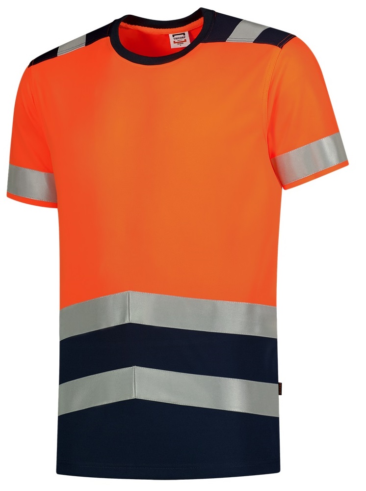 TRICORP-Warnschutz, Warn-T-Shirt, 180 g/m², warnorange/dunkelblau