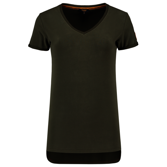 TRICORP-Jobwear, Damen-T-Shirts, Premium, V-Ausschnitt, 180 g/m², army


