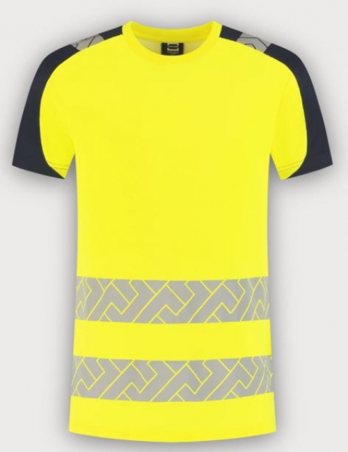 Tricorp Warnschutz T-Shirt Visibility Redefined Industriell Waschbar, Fluor Yellow-Ink
