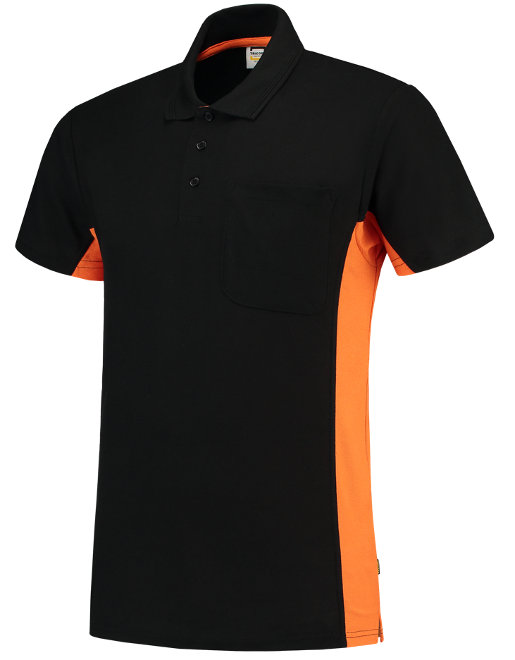 TRICORP-Jobwear, T-Shirt, mit Brusttasche, Bicolor, 180 g/m², black-orange