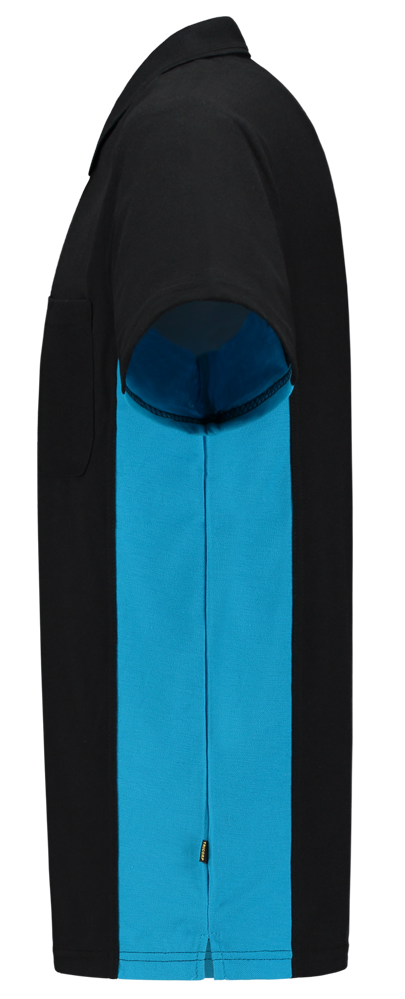 TRICORP-Jobwear, T-Shirt, mit Brusttasche, Bicolor, 180 g/m², black-turquoise


