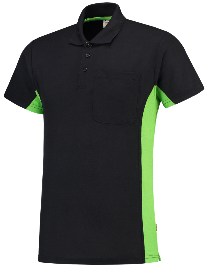 TRICORP-Jobwear, T-Shirt, mit Brusttasche, Bicolor, 180 g/m², navy-lime