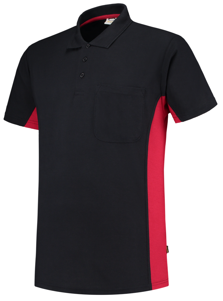 TRICORP-Jobwear, T-Shirt, mit Brusttasche, Bicolor, 180 g/m², navy-red