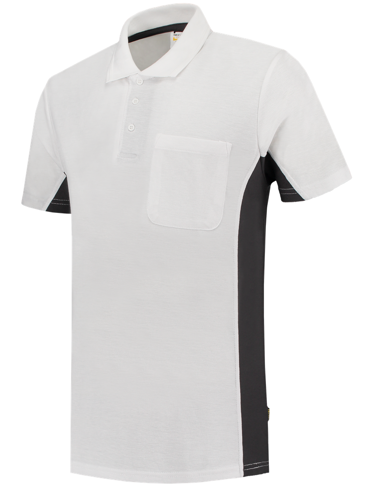TRICORP-Jobwear, T-Shirt, mit Brusttasche, Bicolor, 180 g/m², white-darkgrey