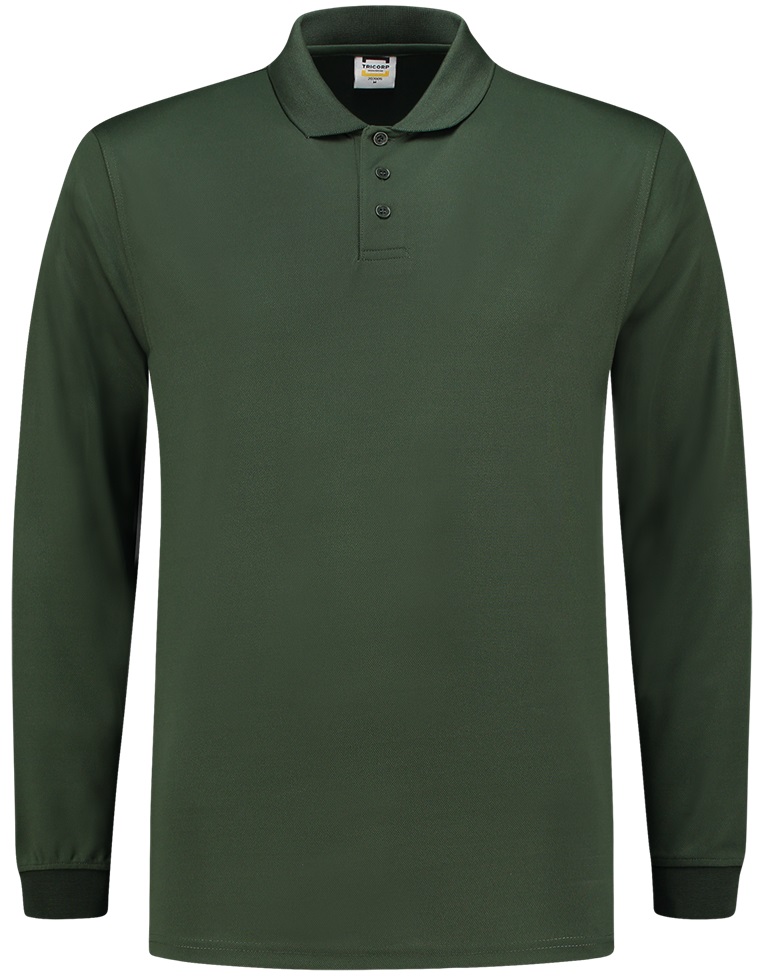 TRICORP-Jobwear, Poloshirt, Basic Fit, UV-Schutz, Cooldry, Langarm, 180 g/m², bottlegreen


