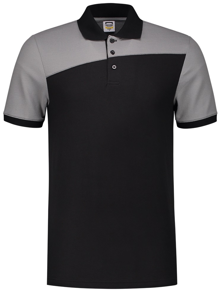 TRICORP-Jobwear, Poloshirt, Bicolor, Basic Fit, Kurzarm, 180 g/m², black-grey


