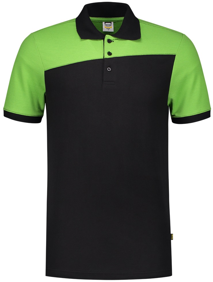 TRICORP-Jobwear, Poloshirt, Bicolor, Basic Fit, Kurzarm, 180 g/m², black-lime