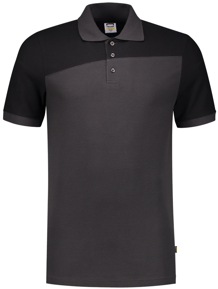 TRICORP-Jobwear, Poloshirt, Bicolor, Basic Fit, Kurzarm, 180 g/m², darkgrey-black