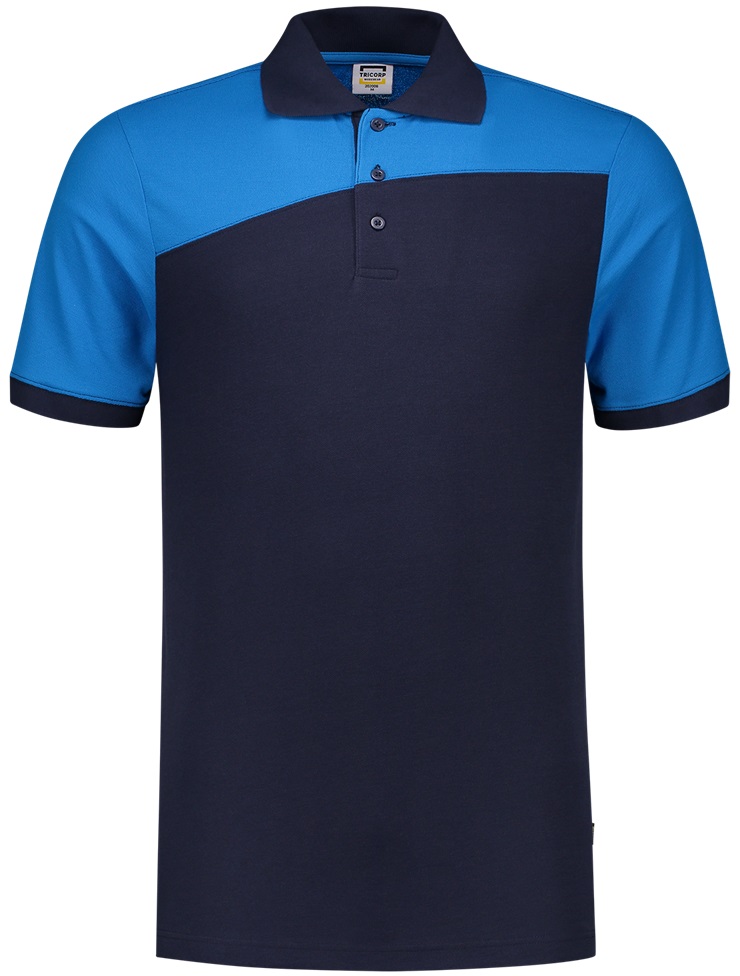 TRICORP-Jobwear, Poloshirt, Bicolor, Basic Fit, Kurzarm, 180 g/m², ink-turquoise


