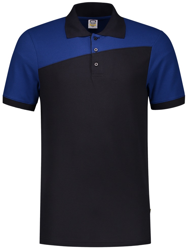 TRICORP-Jobwear, Poloshirt, Bicolor, Basic Fit, Kurzarm, 180 g/m², navy-royalblue


