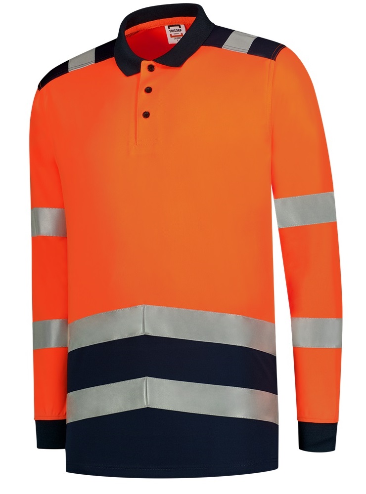 TRICORP-Warnschutz, Warn-Poloshirt, langarm, 180 g/m², warnorange-ink
