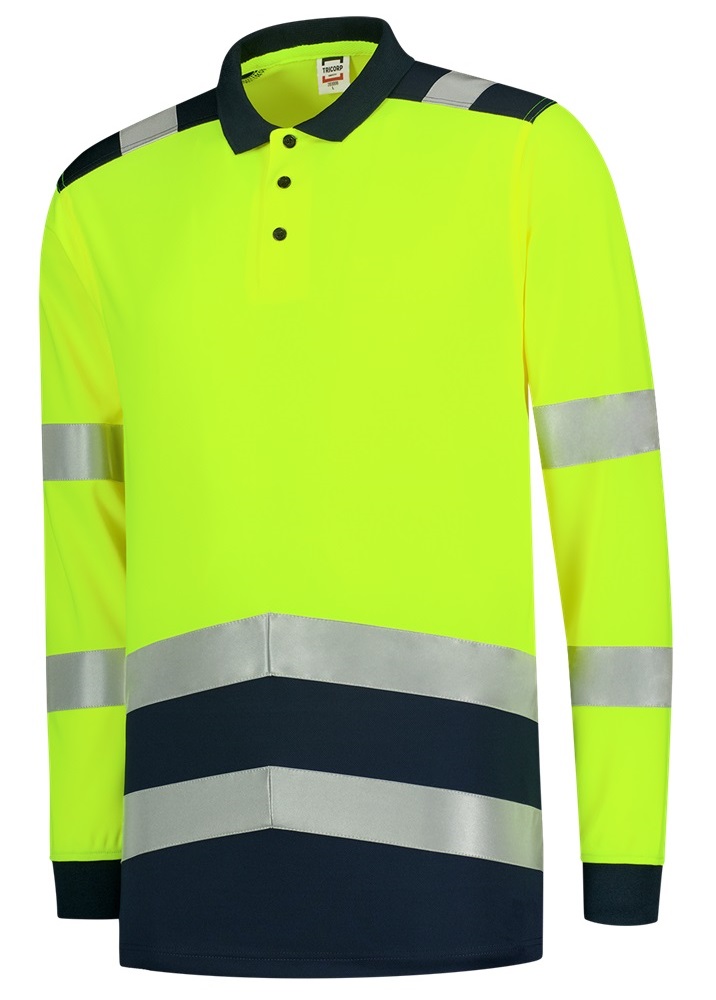 TRICORP-Warnschutz, Warn-Poloshirt, langarm, 180 g/m², warngelb-ink