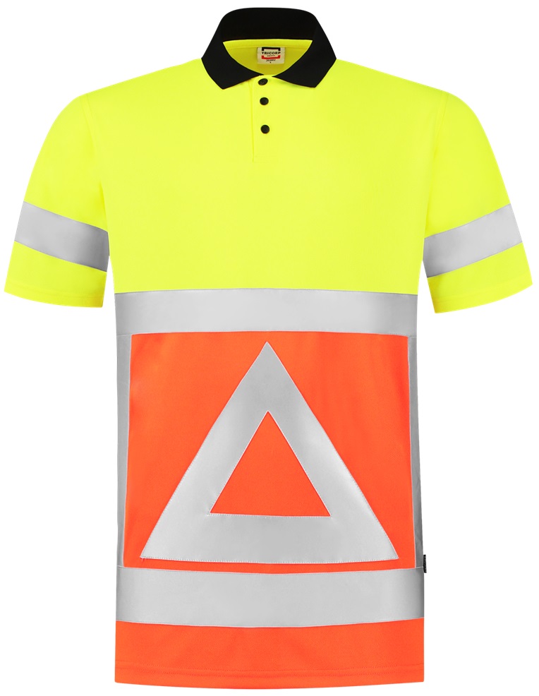 TRICORP-Jobwear, Warnschutz-Poloshirt, Verkehrsregler, warnorange/warngelb