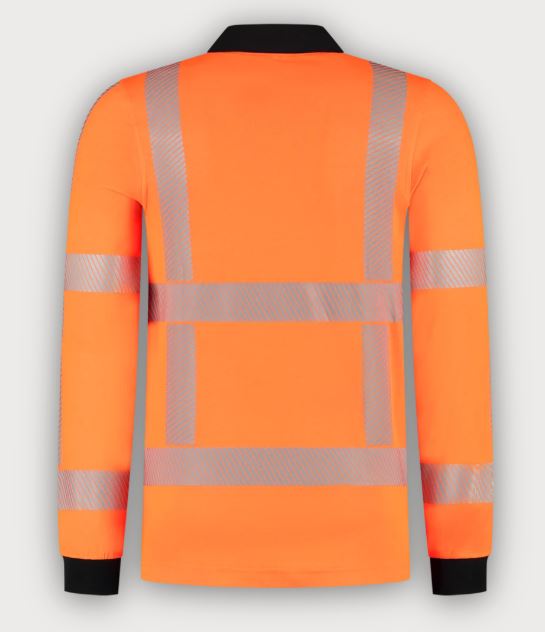 Tricorp Warnschutz Poloshirt Revisible Langarm, Fluor Orange