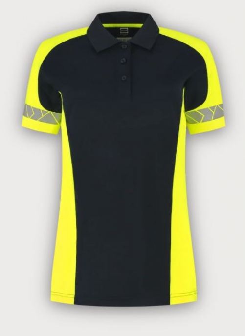 Tricorp Warnschutz Poloshirt Reflective Redefined Damen, Ink-Fluor Yellow