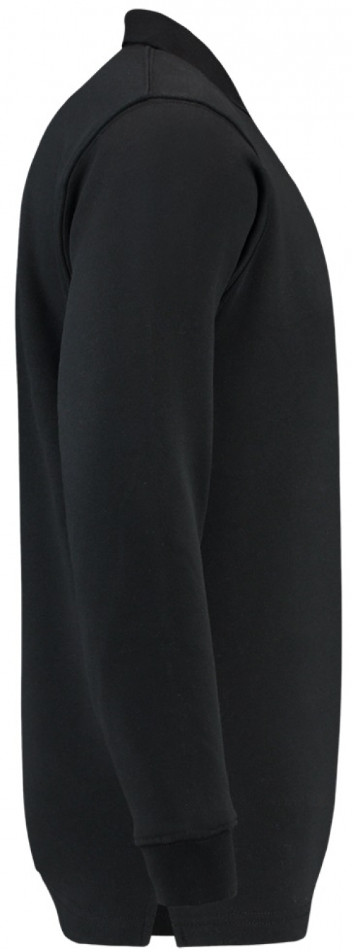 TRICORP-Jobwear, Sweatshirt, Polokragen, Basic Fit, Langarm, 280 g/m², black