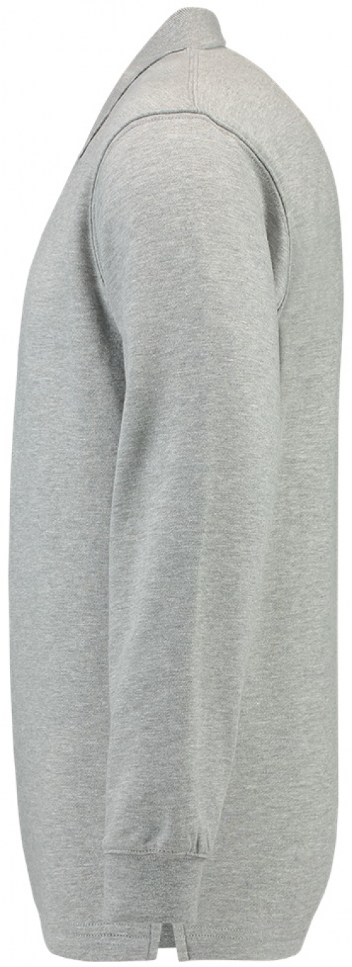 TRICORP-Jobwear, Sweatshirt, Polokragen, Basic Fit, Langarm, 280 g/m², grau meliert