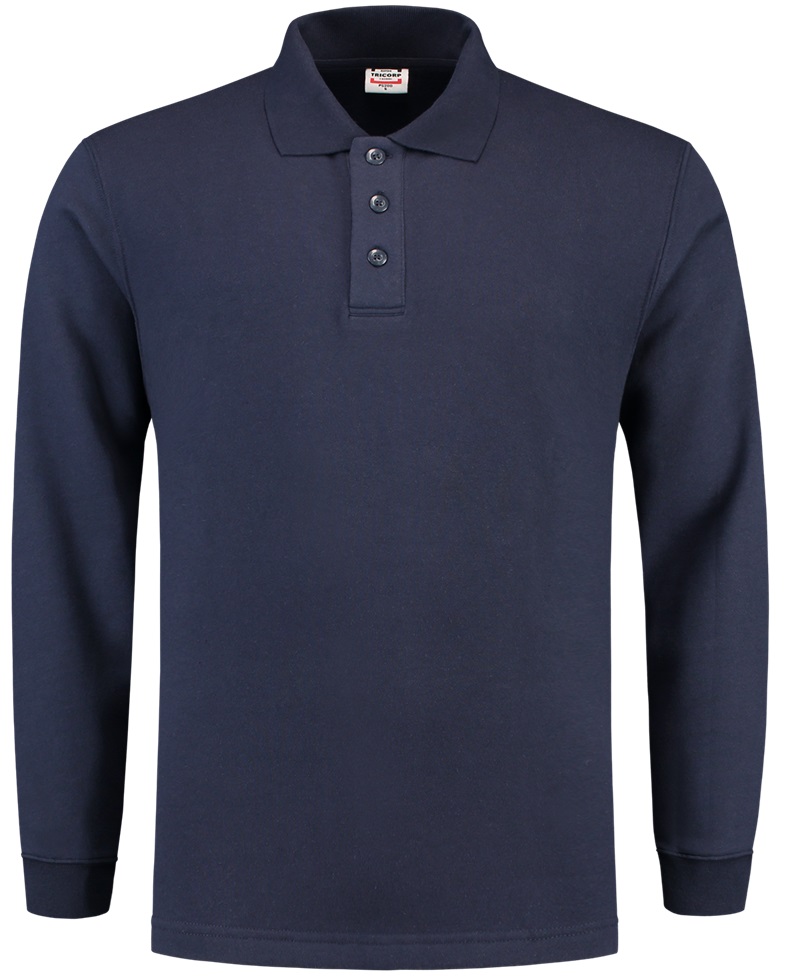 TRICORP-Jobwear, Sweatshirt, Polokragen, Basic Fit, Langarm, 280 g/m², ink