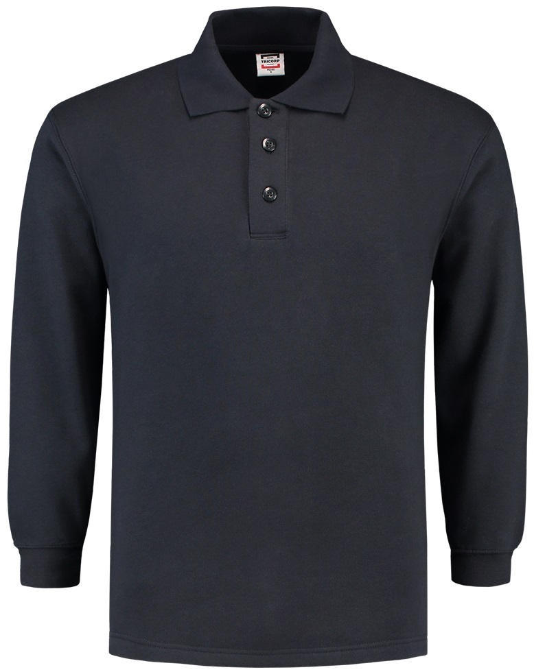 TRICORP-Jobwear, Sweatshirt, Polokragen, Basic Fit, Langarm, 280 g/m², navy