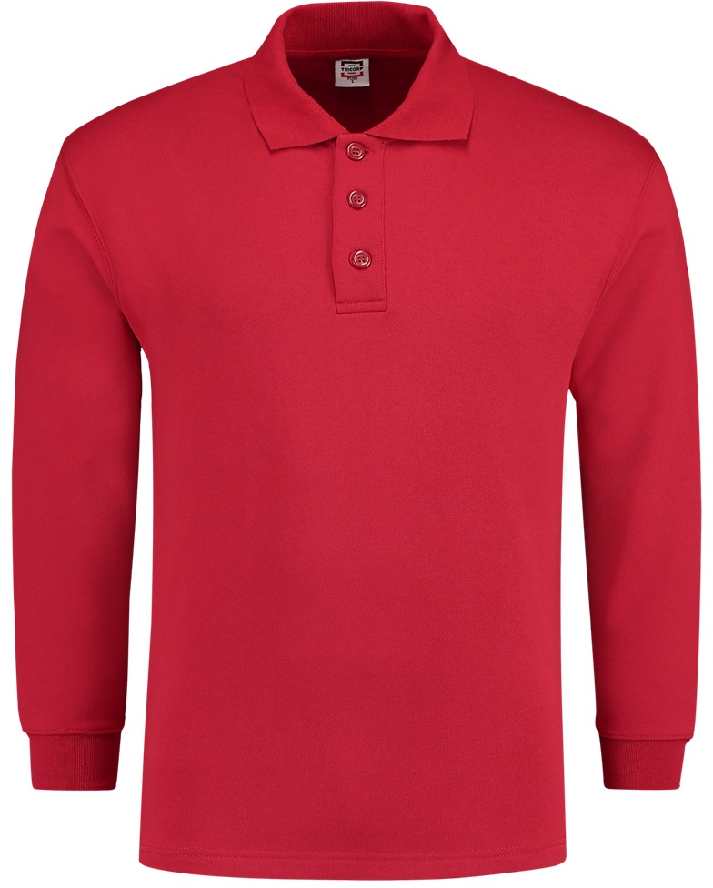 TRICORP-Jobwear, Sweatshirt, Polokragen, Basic Fit, Langarm, 280 g/m², red
