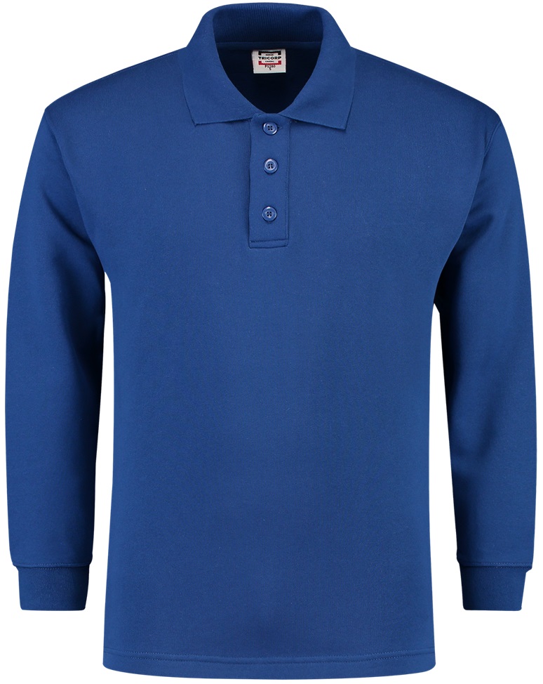 TRICORP-Jobwear, Sweatshirt, Polokragen, Basic Fit, Langarm, 280 g/m², royalblue

