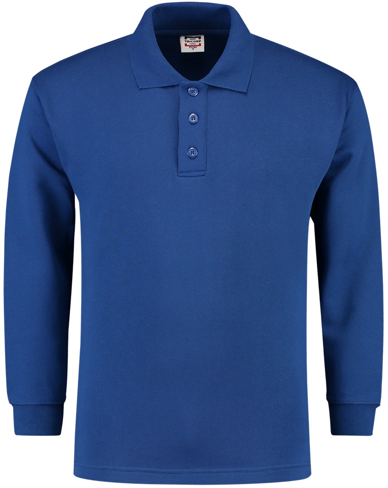 TRICORP-Jobwear, Sweatshirt, Polokragen, Basic Fit, Langarm, 280 g/m², royalblue