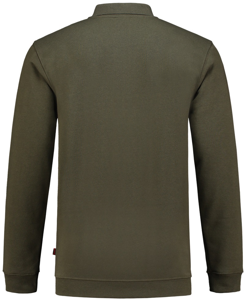 TRICORP-Jobwear, Sweatshirt Polokragen und Bund, Basic Fit, Langarm, 280 g/m², army


