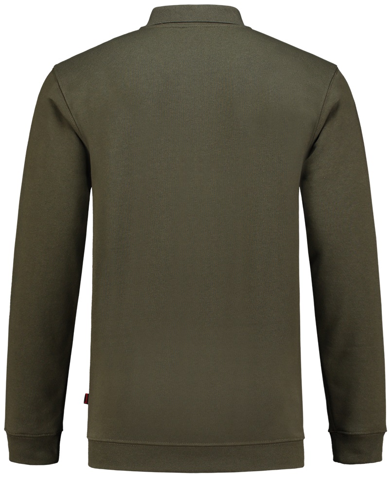 TRICORP-Jobwear, Sweatshirt Polokragen und Bund, Basic Fit, Langarm, 280 g/m², army