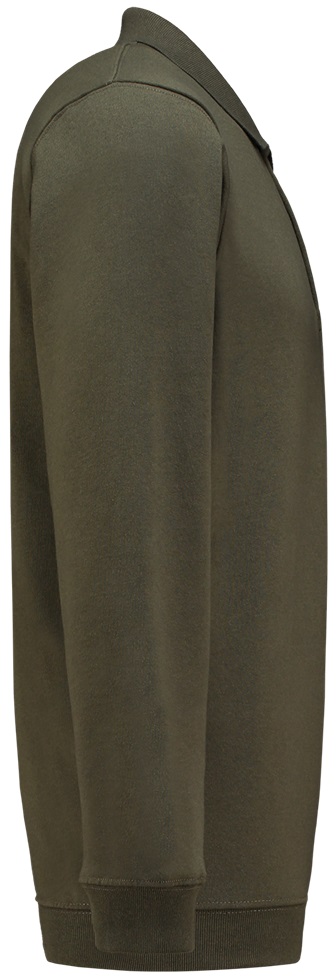 TRICORP-Jobwear, Sweatshirt Polokragen und Bund, Basic Fit, Langarm, 280 g/m², army


