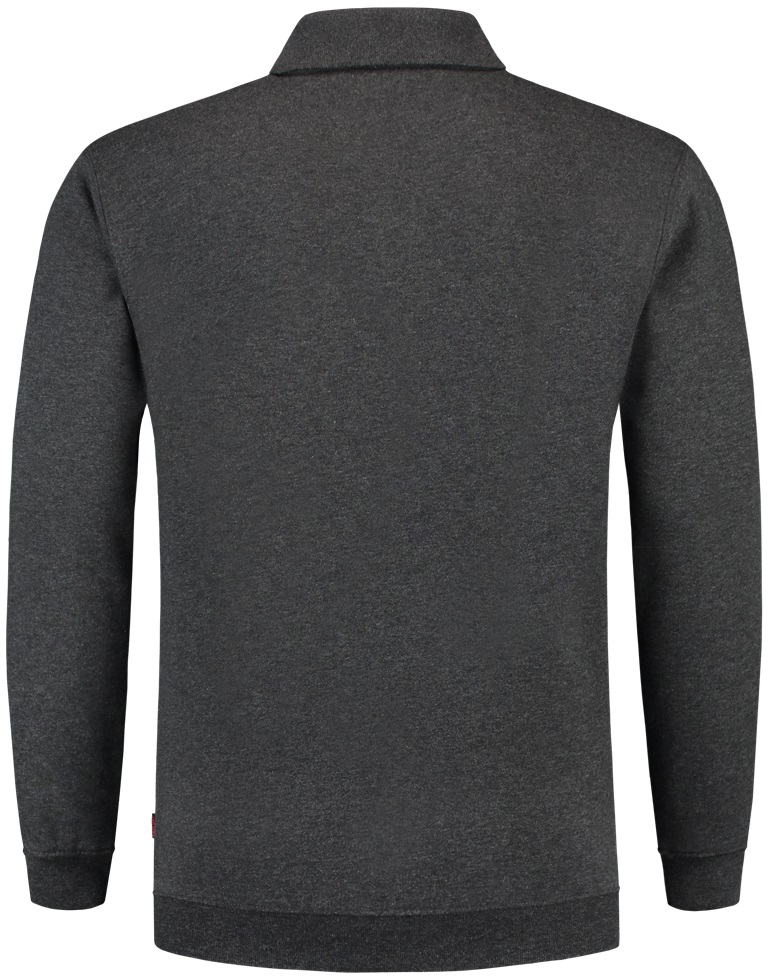 TRICORP-Jobwear, Sweatshirt Polokragen und Bund, Basic Fit, Langarm, 280 g/m², anthrazit meliert
