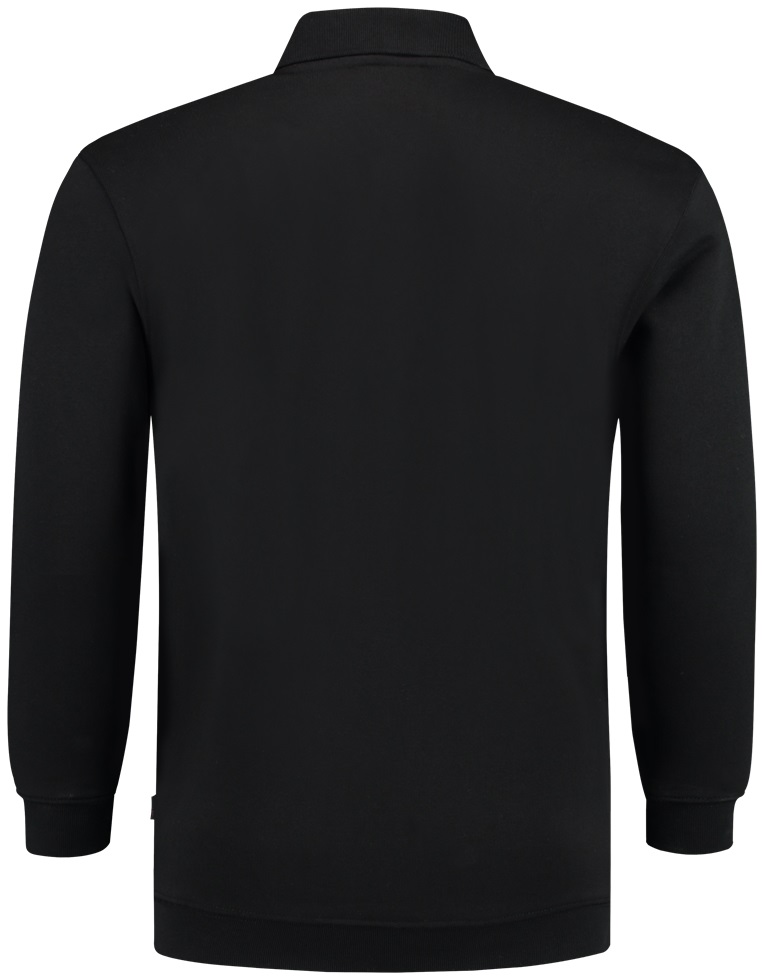 TRICORP-Jobwear, Sweatshirt Polokragen und Bund, Basic Fit, Langarm, 280 g/m², black