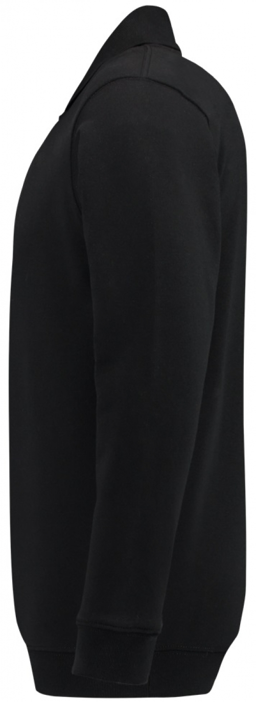 TRICORP-Jobwear, Sweatshirt Polokragen und Bund, Basic Fit, Langarm, 280 g/m², black