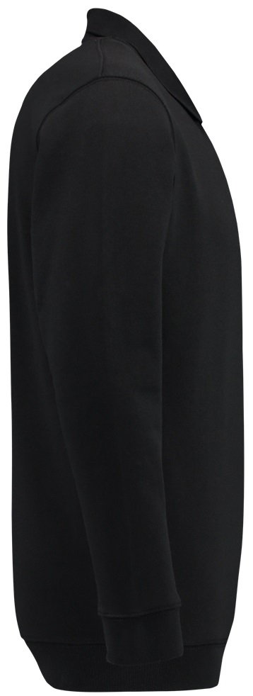 TRICORP-Jobwear, Sweatshirt Polokragen und Bund, Basic Fit, Langarm, 280 g/m², black


