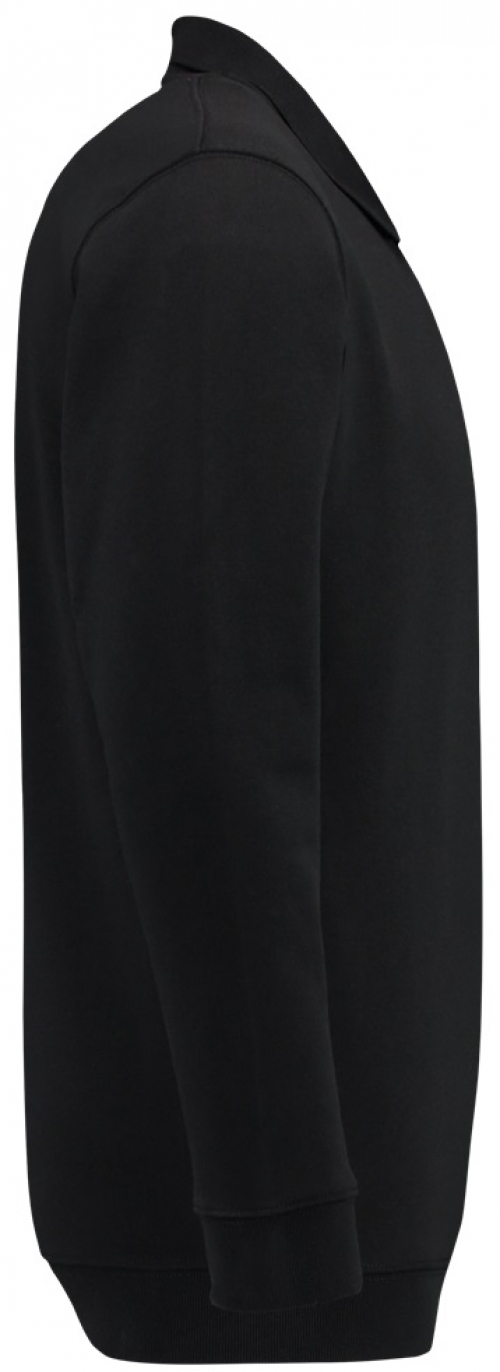 TRICORP-Jobwear, Sweatshirt Polokragen und Bund, Basic Fit, Langarm, 280 g/m², black