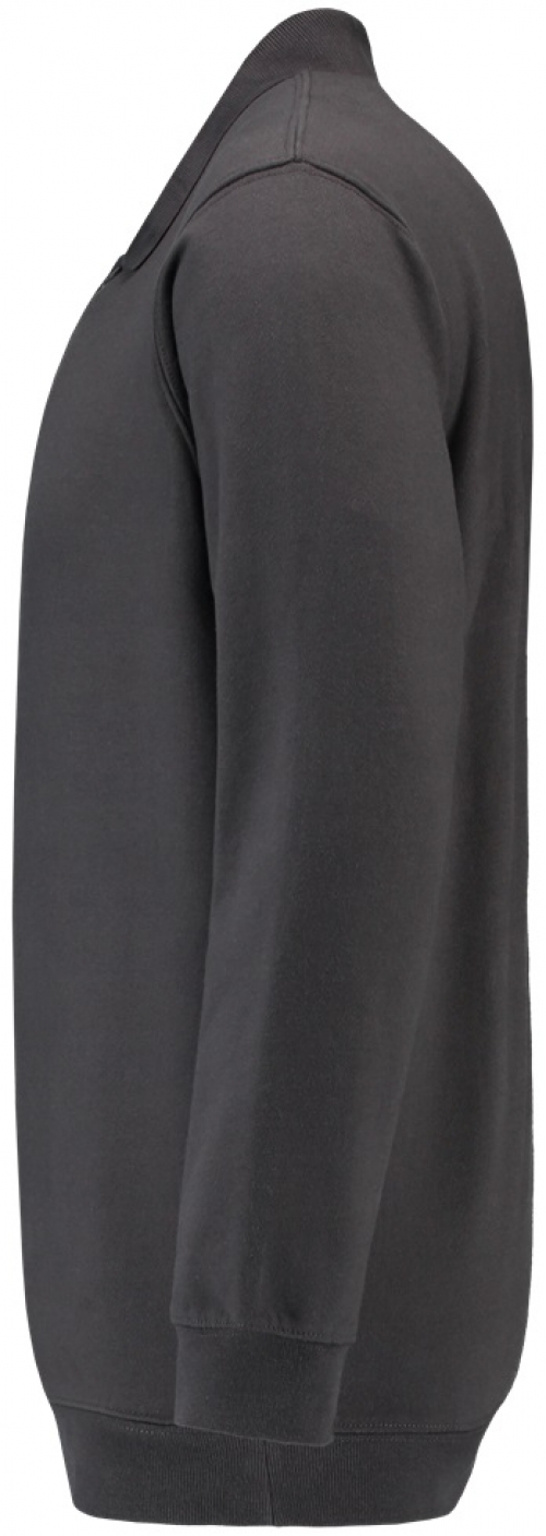 TRICORP-Jobwear, Sweatshirt Polokragen und Bund, Basic Fit, Langarm, 280 g/m², darkgrey