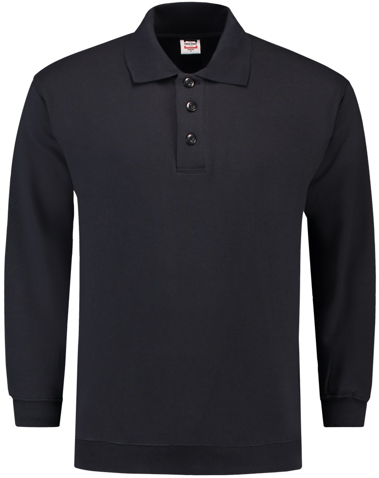 TRICORP-Jobwear, Sweatshirt Polokragen und Bund, Basic Fit, Langarm, 280 g/m², navy